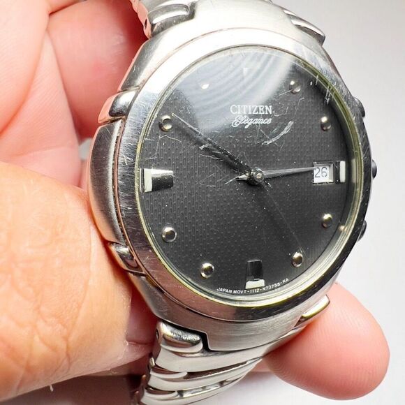 Y2K Citizen’s Elegance Silver Sleek Link Watch - Men’s - Picture 2 of 6